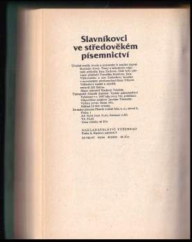 Slavníkovci ve středověkém písemnictví