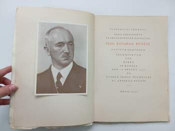 Edvard Beneš: Slavnostní promoce pana presidenta Československé republiky PhDr. Edvarda Beneše čestným doktorem technických věd, která se konala dne 16. března 1937 na Vysoké škole technické Dr. Edvarda Beneše