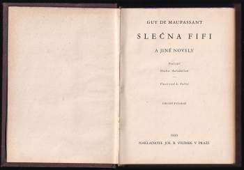 Guy de Maupassant: Slečna Fifi a jiné novely