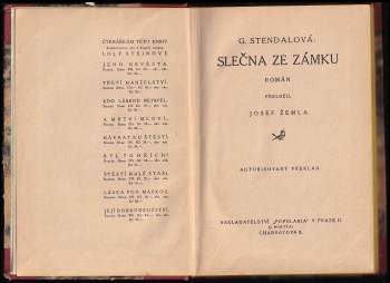 G Stendal: Slečna ze zámku