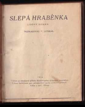 V. Ludikar: Slepá hraběnka