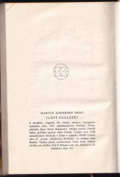 Martin Andersen Nexø: Slepí pasažéři