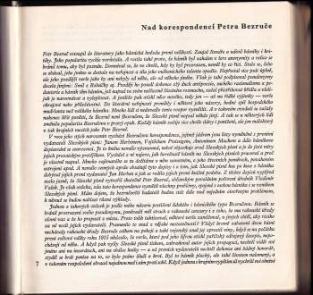 Petr Bezruč: Slezské písně v korespondenci