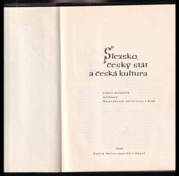 Slezsko, český stát a česká kultura