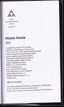 Chaim Potok: Slib