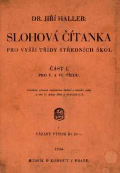 Slohová čítanka pro vyšší třídy středních škol