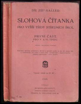 Slohová čítanka pro vyšší třídy středních škol