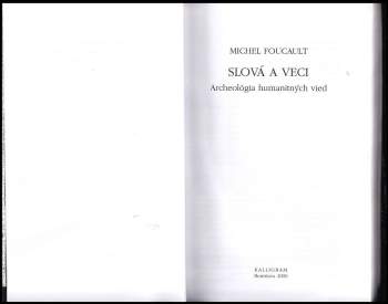 Michel Foucault: Slová a veci