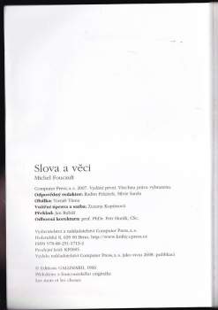 Michel Foucault: Slova a věci