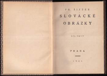 František Šifter: Slovácké obrázky