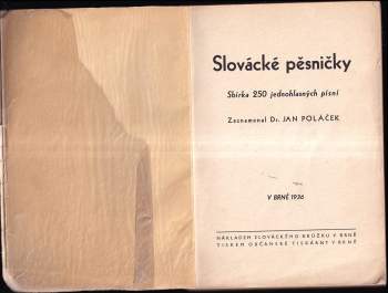 Slovácké pěsničky