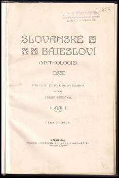 Josef Růžička: Slovanské bájesloví