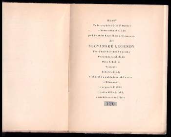 Otto František Babler: Slovanské legendy