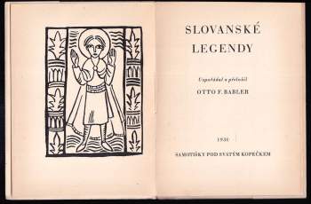 Otto František Babler: Slovanské legendy