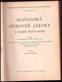 Jan Frček: Slovanské spisovné jazyky v době přítomné