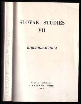 Michal Lacko: Slovak Studies VII