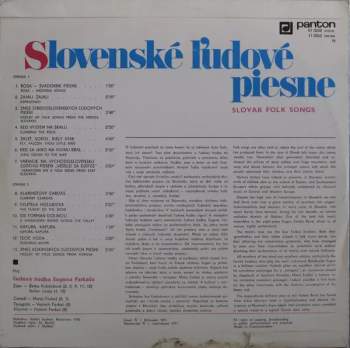 Ľudová Hudba Eugena Farkaša: Slovenské Ľudové Piesne = Slovak Folk Songs