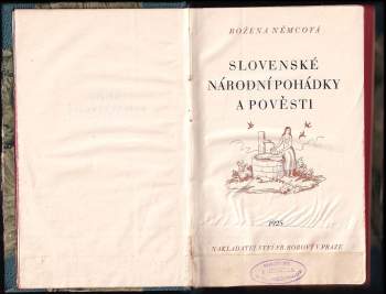 Božena Němcová: Slovenské národní pohádky a pověsti