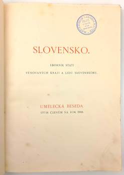 Vítězslav Novák: Slovensko