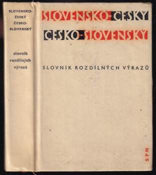 Jaroslav Nečas: Slovensko-český a česko-slovenský slovník rozdílných výrazů