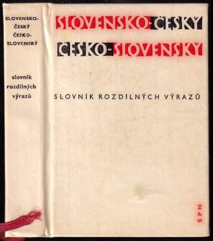 Jaroslav Nečas: Slovensko-český a česko-slovenský slovník rozdílných výrazů