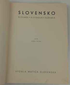 Karel Plicka: Slovensko