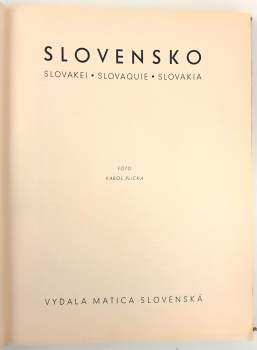 Karel Plicka: Slovensko