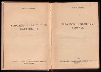 Tomáš Dratva: Slovensko-nemecký slovník