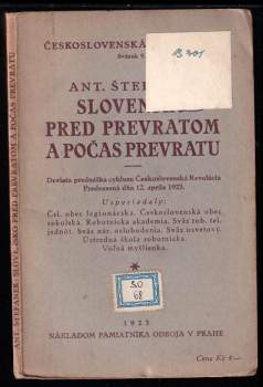 Slovensko pred prevratom a počas prevratu