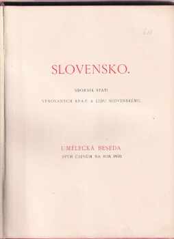 Vítězslav Novák: Slovensko