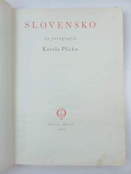 Karel Plicka: Slovensko vo fotografii Karola Plicku