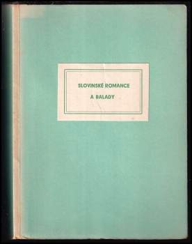 Albert Schamoni: Slovinské romance a balady