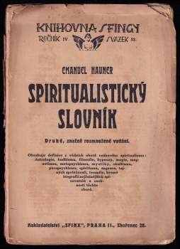 Emanuel Hauner: Slovníček spiritualistický 1923