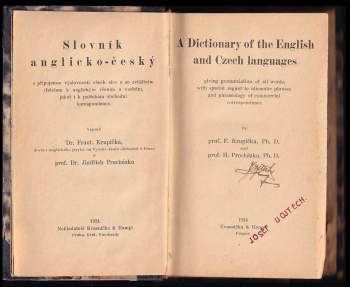 František Krupička: Slovník anglicko-český