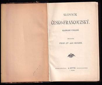 Jan Herzer: Slovník česko-francouzský