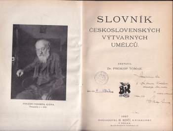 Prokop Toman: Slovník československých výtvarných umělců