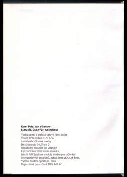 Karel Pala: Slovník českých synonym