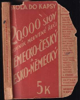 Slovník mluvené řeči německo-český, česko-německý