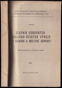 Slovník odborných anglicko-českých výrazů ze silniční a městské dopravy