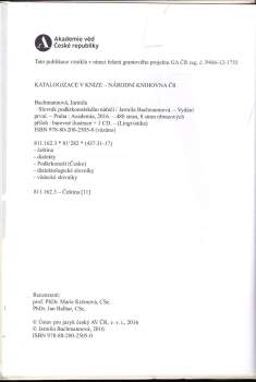 Jarmila Bachmannová: Slovník podkrkonošského nářečí