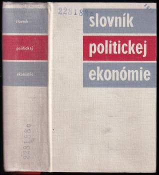 Michal Dado: Slovník politickej ekonómie, (terminologický, synonymický a náučný s českými ekvivalentmi odborných názvov)