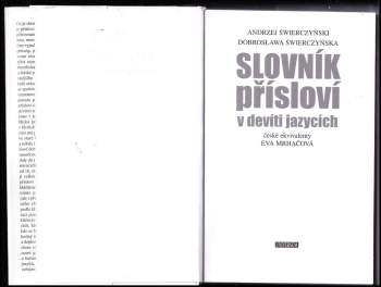 Eva Mrhačová: Slovník přísloví v devíti jazycích