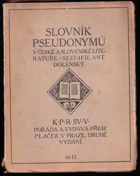 Slovník pseudonymů v české a slovenské literatuře