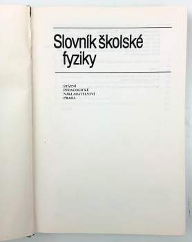 Josef Tillich: Slovník školské fyziky