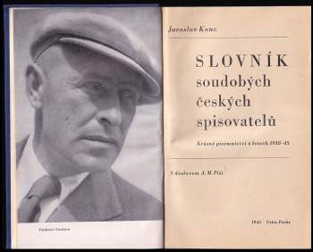 Jaroslav Kunc: Slovník soudobých českých spisovatelů