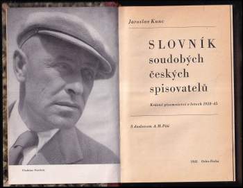 Jaroslav Kunc: Slovník soudobých českých spisovatelů