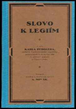 Arne Novák: Slovo k legiím