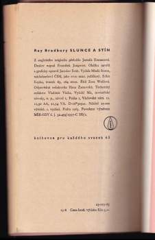 Ray Bradbury: Slunce a stín