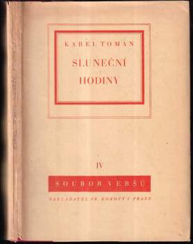 Karel Toman: Sluneční hodiny