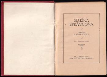 Eugenie Marlitt: Služka správcova